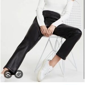 Black Leather Women's Trousers